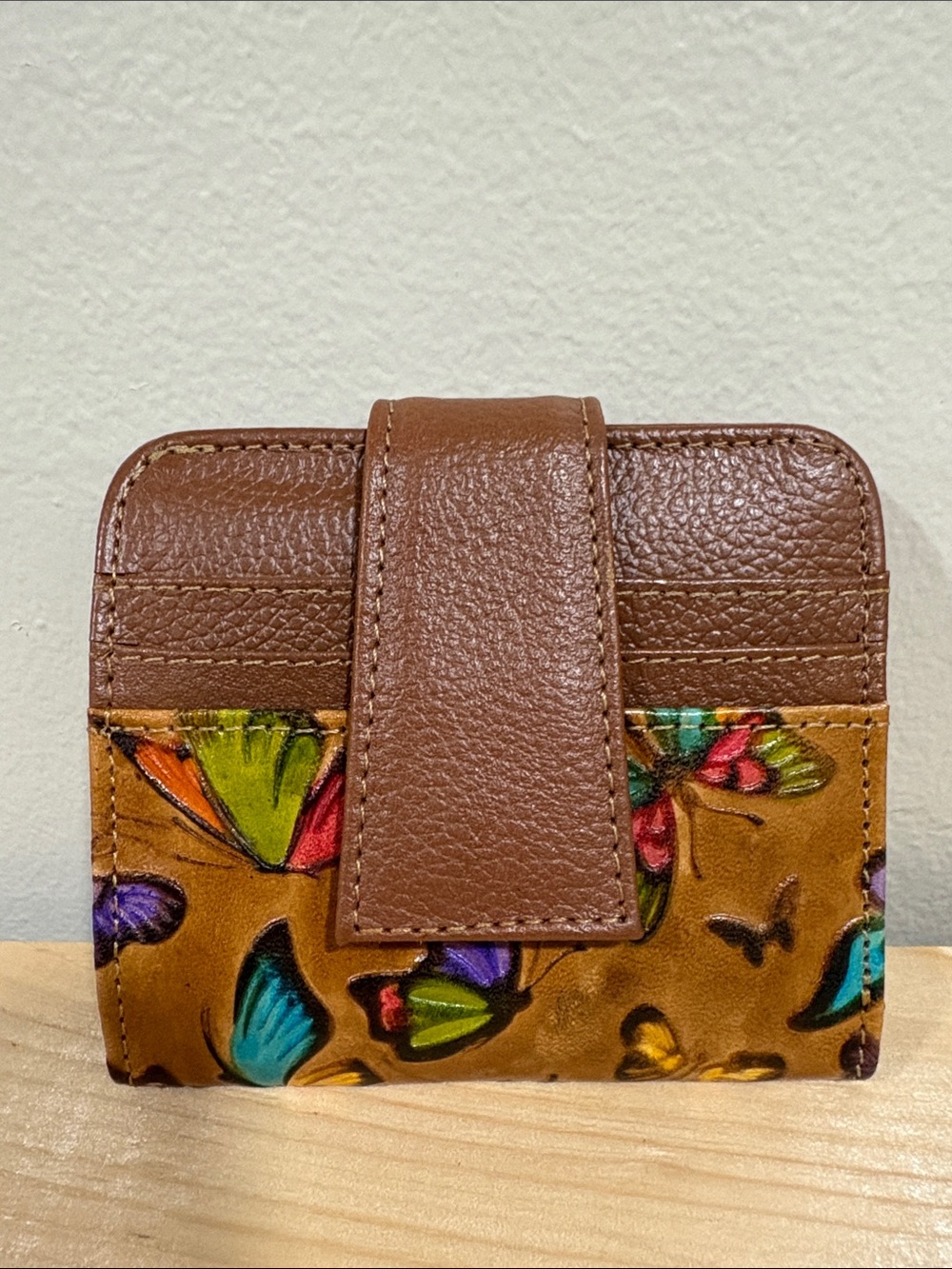 Brown Leather Butterfly Wallet